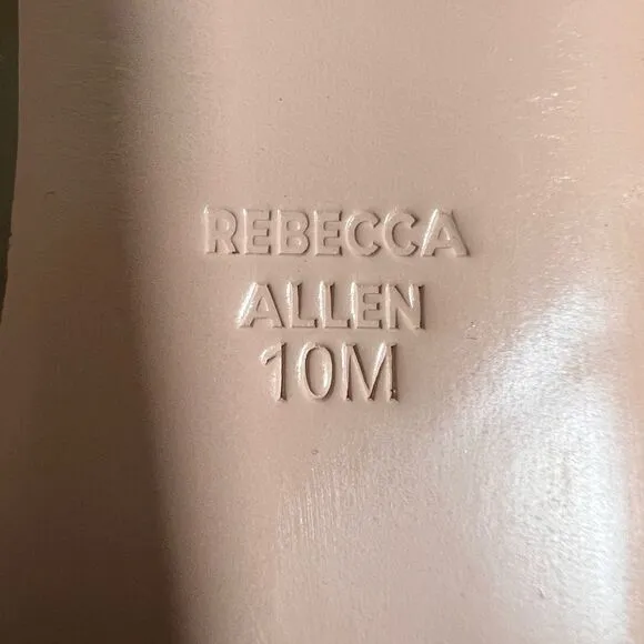 Rebecca Allen The Skim Flat Nude Patent Leather Pointed Toe Ballet Shoe Size 10