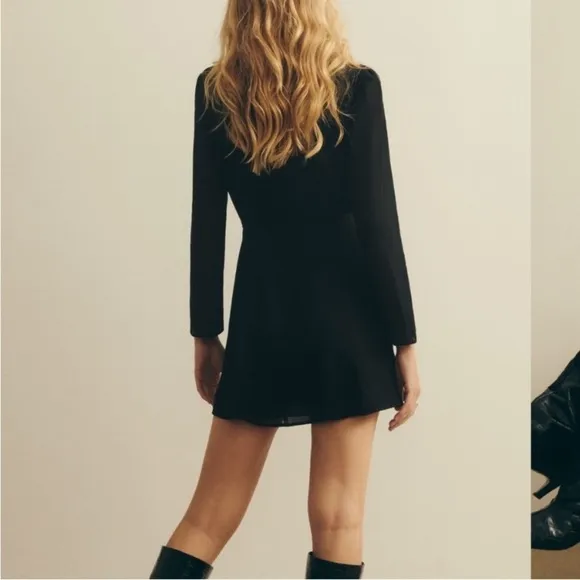 Reformation Ottessa Dress Black XS