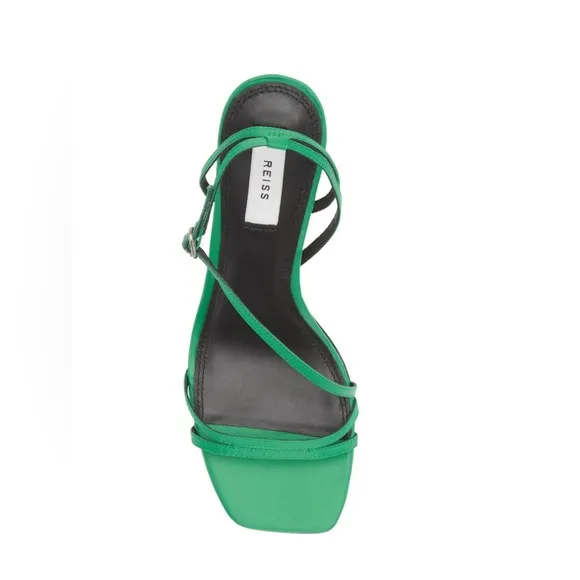 Reiss Green Strappy Sandals Heels, NWT, Size EU39 US8