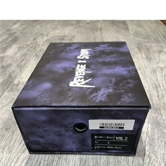 Revenge x Storm Vol. 2 black white high top sneakers NWT size 8