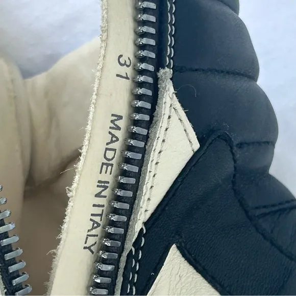 RICK OWENS BABYGEO Leather Kids High-Top Sneakers