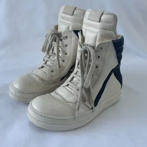 RICK OWENS BABYGEO Leather Kids High-Top Sneakers