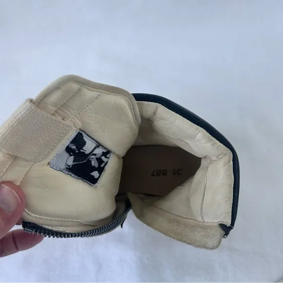 RICK OWENS BABYGEO Leather Kids High-Top Sneakers