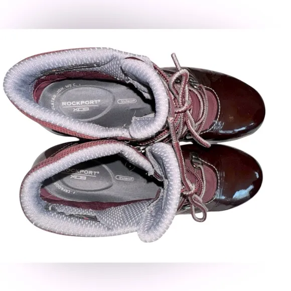 Rockport XCS Britt Alpine Waterproof Slip Proof Insulated Merlot Leather Boots