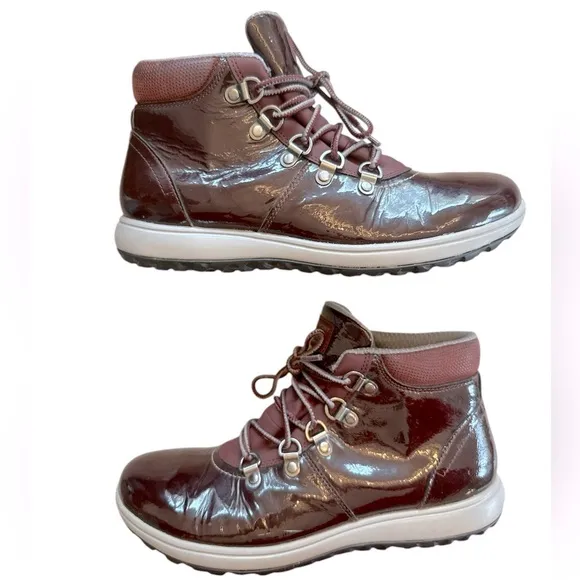 Rockport XCS Britt Alpine Waterproof Slip Proof Insulated Merlot Leather Boots