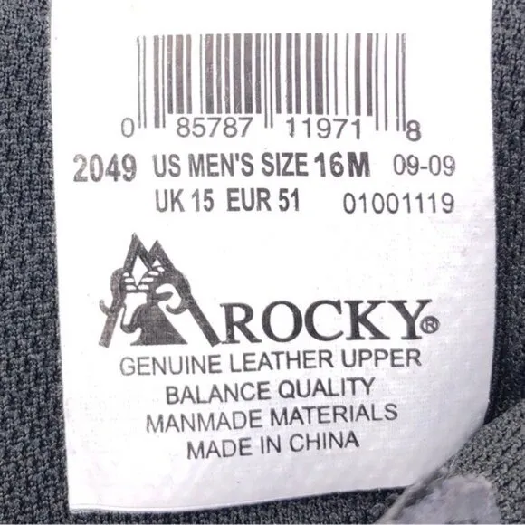 Rocky Fort Hood Waterproof Black Leather 8&quot; Tactical Boots 16M