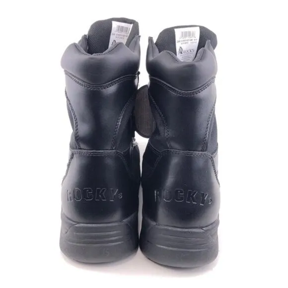 Rocky Fort Hood Waterproof Black Leather 8&quot; Tactical Boots 16M
