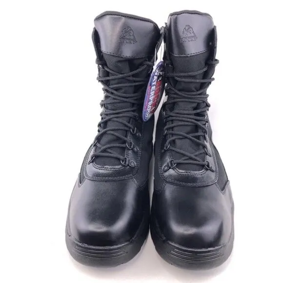 Rocky Fort Hood Waterproof Black Leather 8&quot; Tactical Boots 16M