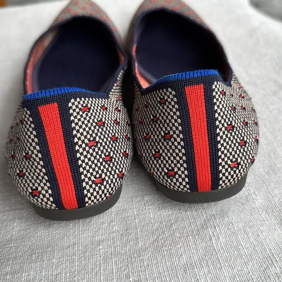Roth’s The Point Coral Dot Flats Sz 10