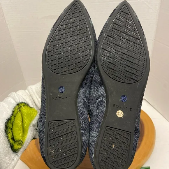 Rothy’s Camo Grey Pointed Toe Washable Ballet Flats