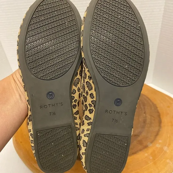 ROTHYS Cheetah Print Ballet Flats Classic Flats Sz:7.5
