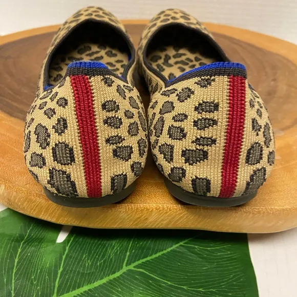 ROTHYS Cheetah Print Ballet Flats Classic Flats Sz:7.5