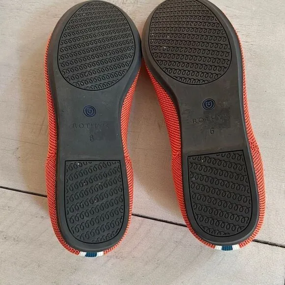 ROTHYS Orange Knit Ballet Flats
