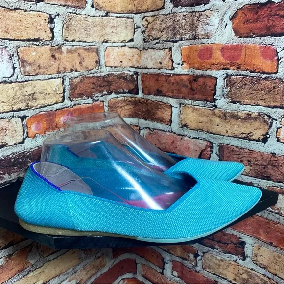 Rothy’s pointed blue flats