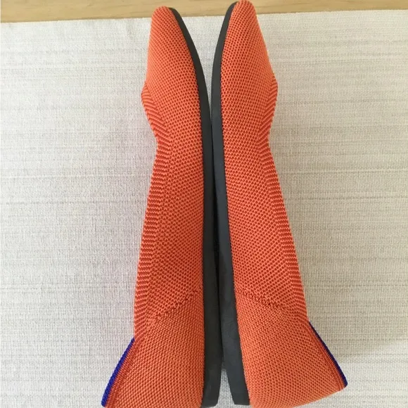 Rothy’s pointed flat orange flats size 6.5