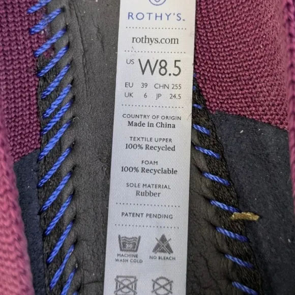 Rothy's Pointed Toe Flats Retired EUC Size 8.5    S3362