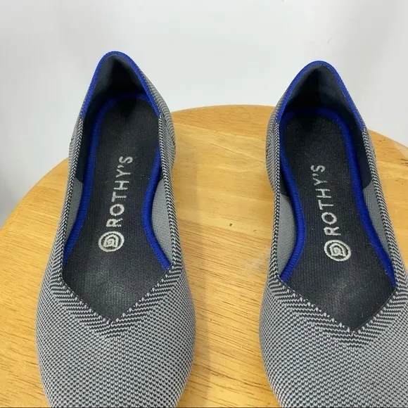 Rothy‘s pointy toed gray ballet flats 9