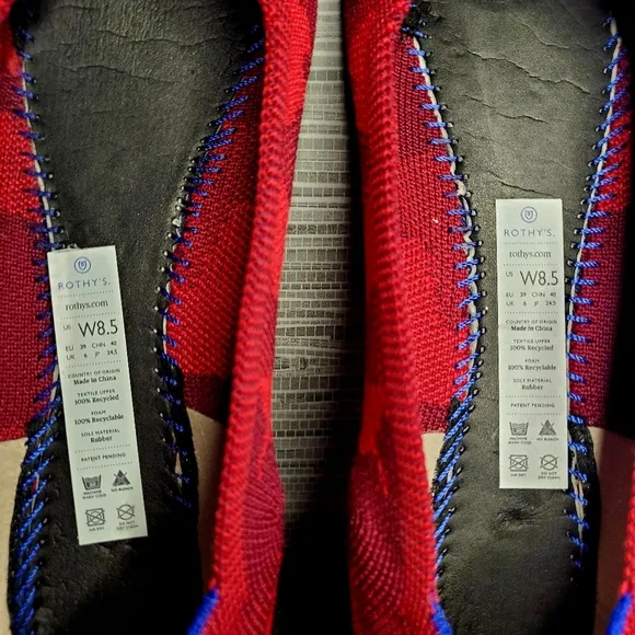 Rothy's Red Camouflage Pointed Flats 8.5