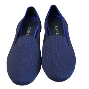 Rothys The Loafer Classic Navy Knit Size 11.5W EU 42.5 Slip-On Flats