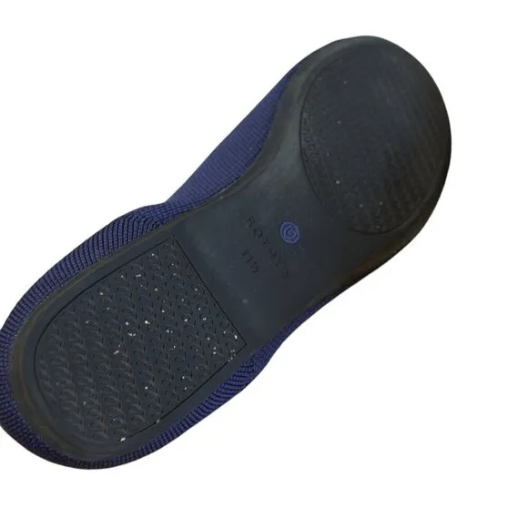 Rothys The Loafer Classic Navy Knit Size 11.5W EU 42.5 Slip-On Flats