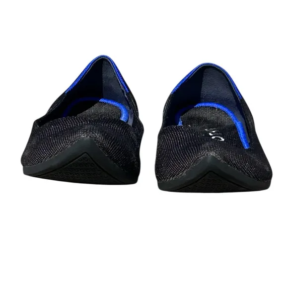 Rothy's The Point ll Black Ballet Flat Pointed Toe Flexible Machine Wash Women 8