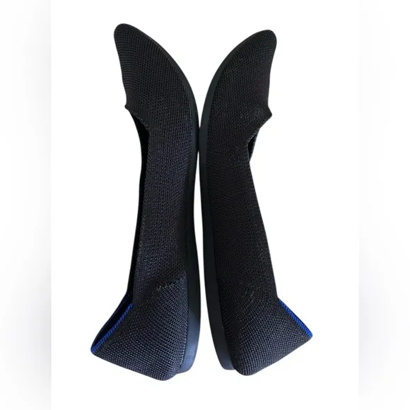 Rothy's The Point ll Black Ballet Flat Pointed Toe Flexible Machine Wash Women 8