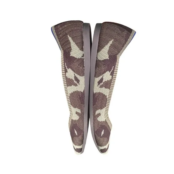 Rothy’s The Point Olive Camouflage Pointed Toe Ballet Flats -  Size 7