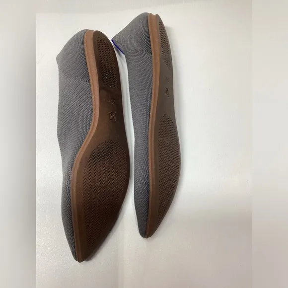 Rothy's The Point Women's Flats Pebble Gray Pointed Toe Size 9.5