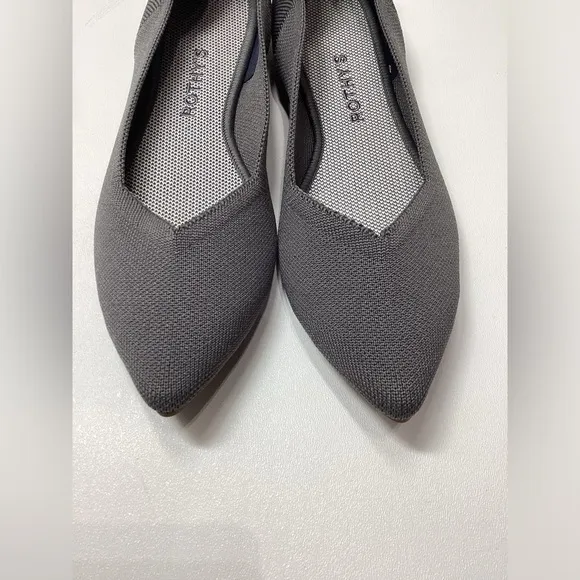 Rothy's The Point Women's Flats Pebble Gray Pointed Toe Size 9.5