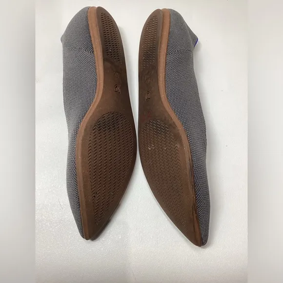 Rothy's The Point Women's Flats Pebble Gray Pointed Toe Size 9.5