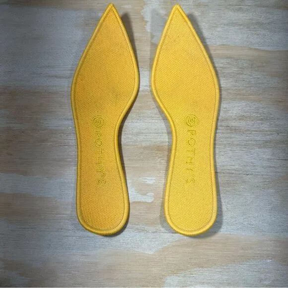 Rothy’s The Point Marigold Yellow Knit Flats Women’s Size 8