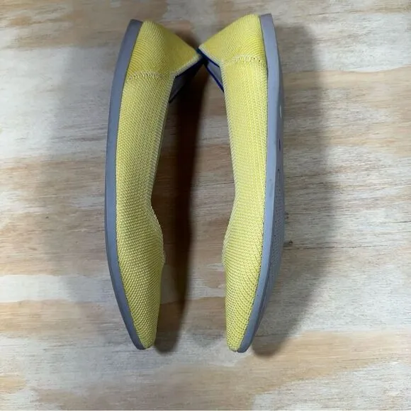 Rothy’s The Point Marigold Yellow Knit Flats Women’s Size 8