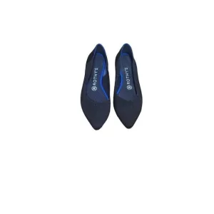 ROTHYS WOMEN  BLACK POINTED TOE BALLET FLATS SLIP ON SHOES SIZE 8.5