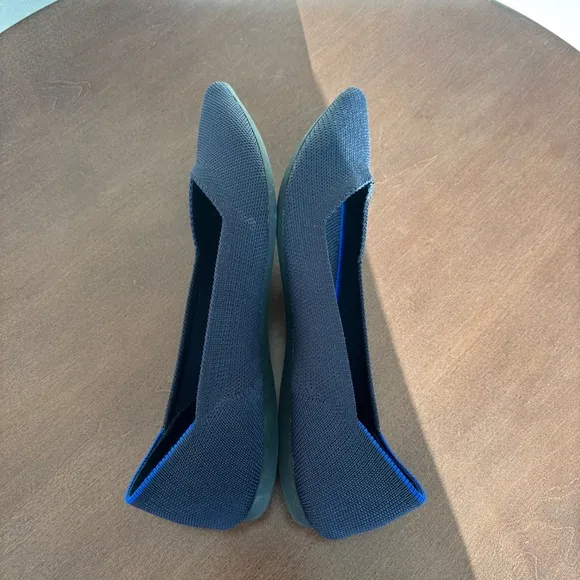 Rothy's Women’s The Point Maritime Navy Slip On Flats Ballet, Size 7