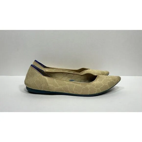 Rothy's The Point Ballet Flats Sahara Gold Women's Casual Shoe Size 11.5