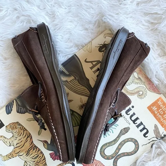 Salvatore  Ferragamo brown‎ suede leather loafers