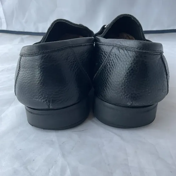 Salvatore Ferragamo Gancini Silver/Black Bit Dress Shoes Loafers Men’s EU 45