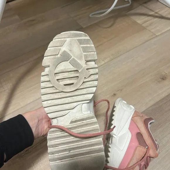 Salvatore Ferragamo Pink Chunky Sneakers