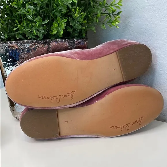 Sam Edelman Felicia Pink Velvet Ballet Flats Size 8