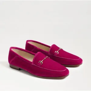 SAM EDELMAN Loraine Horsebit Loafers Raspberry Velvet Sz 7