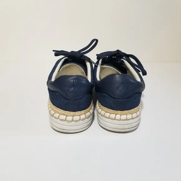 SAM EDELMAN Womens Denim Jean Espadrilles Size 7