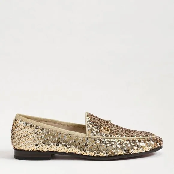 Sam Edelman Loraine Gold Loafers womens size 7.5
