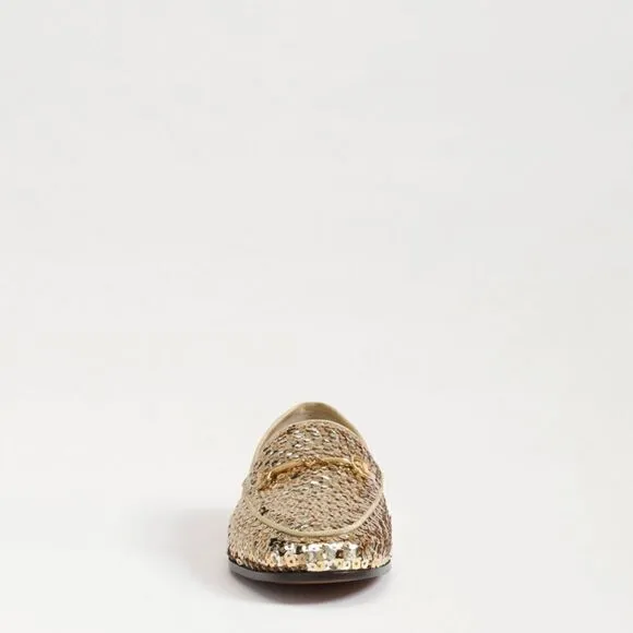 Sam Edelman Loraine Gold Loafers womens size 7.5