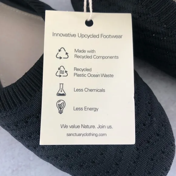 SANCTUARY Social Smart Creation Knit Ballet Flats, Black 8 New In Box!