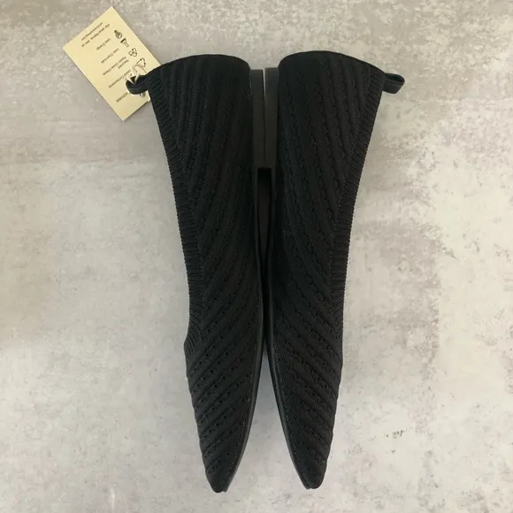 SANCTUARY Social Smart Creation Knit Ballet Flats, Black 8 New In Box!