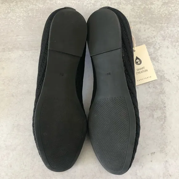 SANCTUARY Social Smart Creation Knit Ballet Flats, Black 8 New In Box!