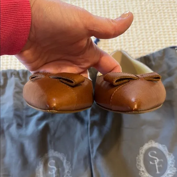 Sarah Flint Natalie Brown Leather Flats