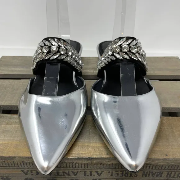 SCB Collection by Suecomma Bonnie Crystal Embellished Mules