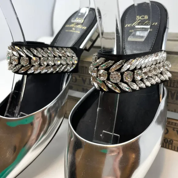 SCB Collection by Suecomma Bonnie Crystal Embellished Mules