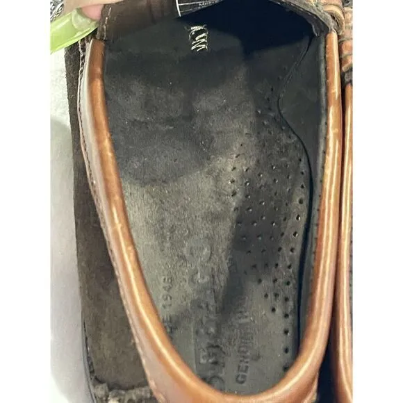 SEBAGO Docksiders Men's BROWN Suede Leather Penny Loafers Driving Shoes‎ 8D